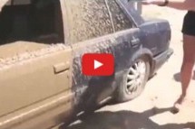 Video: Kakva luda osveta! Bijesni Rus napunio drugom vozaču auto cementom!