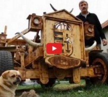 Video: Mađar napravio automobil od drveta a za rezervoar za gorivo koristio staro bure za pivo!