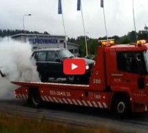 Video: Nevjerovatna scena! Jeste li ikad vidjeli paljenje guma na ‘šlep’ kamionu?