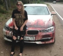 Ruskinja koja voli krvavi dizajn. Koja je svrha ovako lakirati BMW?