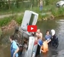 Video: Gledaoci spasili rally posadu od utapanja nakon izlijetanja u ribnjak!