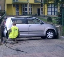 67-godišnja žena blokirala ulaz na parking nevjerovatnom akrobacijom