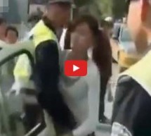 Video: Pijana Kineskinja napala saobraćajnu policiju no dobro se prevarila