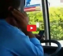 Video: Vozač autobusa laktovima vozio autobus pun ljudi dok je koristio dva mobitela