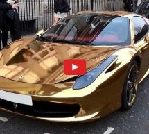 Video: Da se razbolite! Nevjerovatnim zlatnim Ferrarijem mamio poglede prolaznika u Londonu