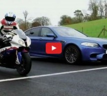 Video: Direktan dvoboj BMW M5 automobila protiv BMW S1000 RR motora