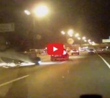 Video: Rus snimljen kako se vozi autoputem na krovu!