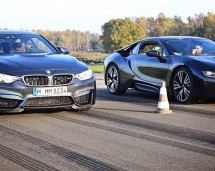 Video: Vozački strojevi iz Munchena! BMW M4 protiv BMW i8 na 402 metra!
