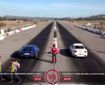 Video: Direktan okršaj tjuniranih zvijeri! Lamborgini Aventador protiv Porsche 911 Turbo