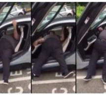 DEBELJUCA U PROBLEMU: Borba da izađe iz spuštenog BMW-a postala je hit na internetu!