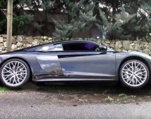 ZAŠTO DIVLJAŠ, KAD NE ZNAŠ: Slupao Audi R8 V10 čim je izašao na put! (VIDEO)