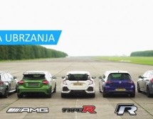 SUDAR TITANA: Ko je najbrži: A45 AMG, RS3, Focus RS, Civic Type R ili Golf R? (VIDEO)