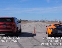 GOLIJAT PROTIV DAVIDA: Jeep Grand Cherokee SRT Trackhaws vs McLaren 570S! (VIDEO)