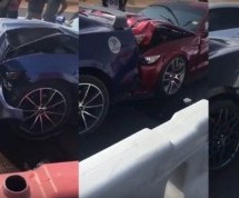 AUTO MEET IZ PAKLA! Nisu ni krenuli na vožnju u konvoju, a šest Mustanga završilo u lančanom sudaru! (VIDEO)