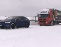 Može li Tesla Model X da povuče šleper od 43.000 kg po snijegu? (VIDEO)