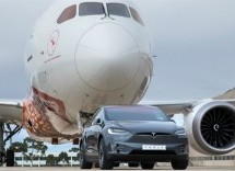 Tesla Model X je 300 metara vukao Boenig 787-9 Dreamliner težak 130 tona (VIDEO)