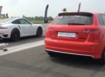 Tunirani Audi RS3 izazvao na utrku Porsche 911 Turbo S (VIDEO)