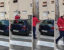 U Splitu macolom demolirao VW Golf koji je parkiran na zebri! (VIDEO)